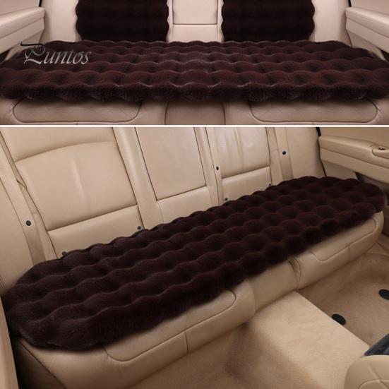 Утолщенный плюшевый комплект подушек для автомобильных сидений, мягкий пушистый протектор, теплые пушистые нескользящие чехлы для передних и задних сидений для автомобилей, автофургонов, внедорожников