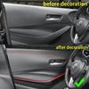 Автомобильные молдинги, отделка из искусственной кожи, оплетка, декоративная линия, полоска для двери, наклейка на приборную панель, салон автомобиля, полосы «сделай сам», универсальные