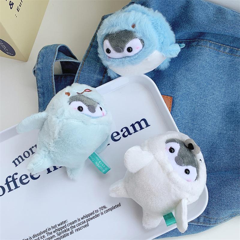 Милый плюшевый пингвин-дракон, сумка-брелок, подвеска, кошелек для монет, плюшевая подвеска для ключей автомобиля