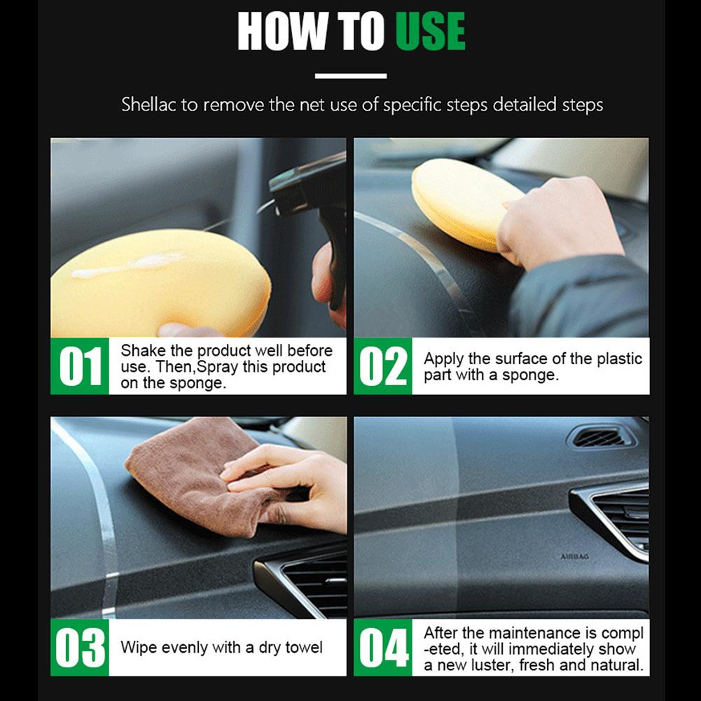 260 мл Универсальный агент для восстановления резины и пластика салона автомобиля Автогидрофобная полироль Нанопокрытие Спрей Агент для удаления царапин