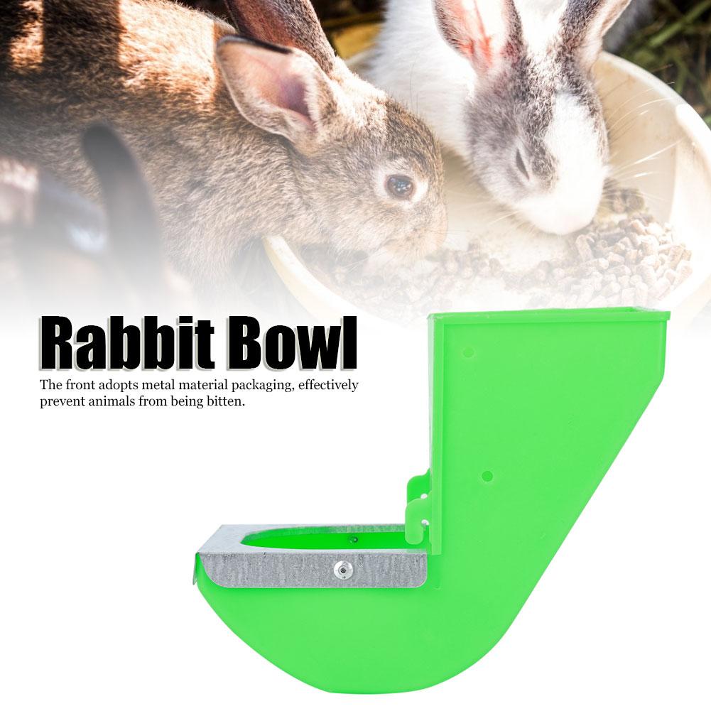 2Pcs 13.5cm Rabbit Food Feeding Bowl Trough Feeder Rabbits Breeding Equipment Tools