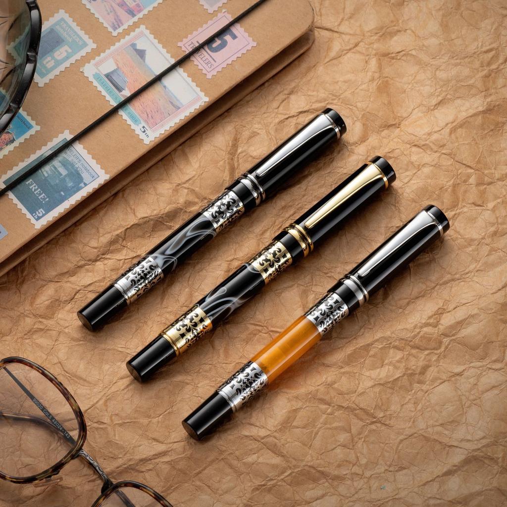 Роскошная металлическая перьевая ручка с большим пером 26, акриловый корпус, ручка для практики каллиграфии