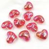 10Pcs Back Hole Peach Heart Dazzling UV Beads Three-dimensional Jewelry Accessories DIY Earrings Fashion Necklace Bracelet Materials Handmade