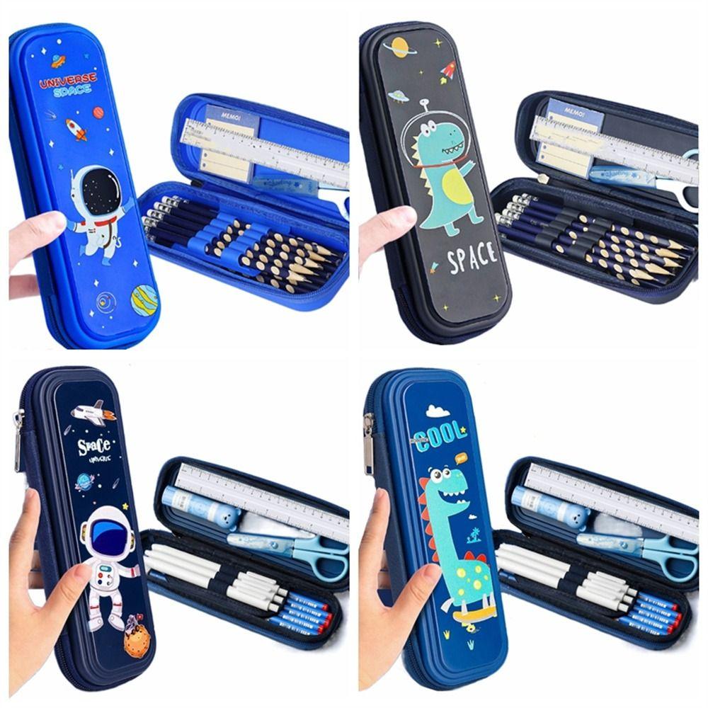 Канцелярская коробка большой емкости, водонепроницаемая коробка для карандашей, пенал для хранения, пенал для астронавтов, для мальчиков и девочек