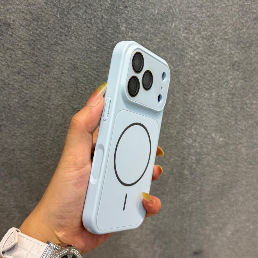 Роскошный Чехол-бампер с покрытием под кожу, магнитный, для Magsafe, для iPhone 18 17 16 15 14 Pro Max 18Pro, тонкий, из поликарбоната, с защитой камеры