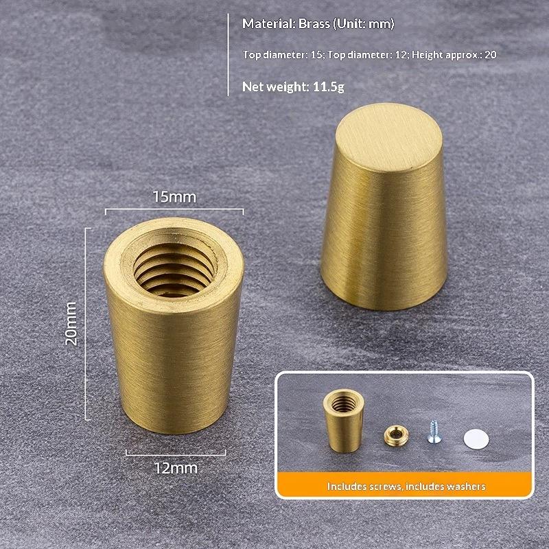 Brass Wooden Mini Board Feet 4Pcs Anti Slip Riser for Jewelry Box Display Tray Small Furniture DIY Craft Use