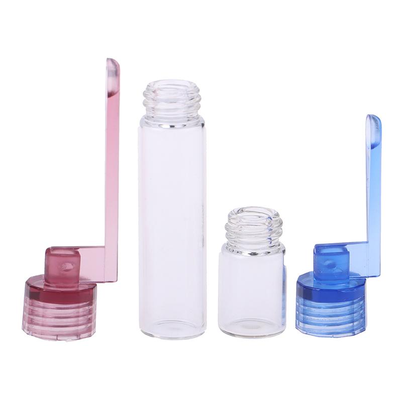 1Pc Portable Glass Snuff Bottles Waterproof Pill Case Sealed Pill Container