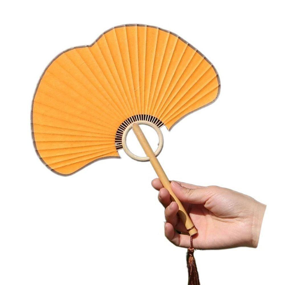 Бумажный Веер из рисовой бумаги Реквизит для фотографий Танцевальный веер Изысканный ручной веер