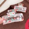 Transparent Women's Christmas Clip Cartoon Santa Claus Hair Clamps  Festive Adornment