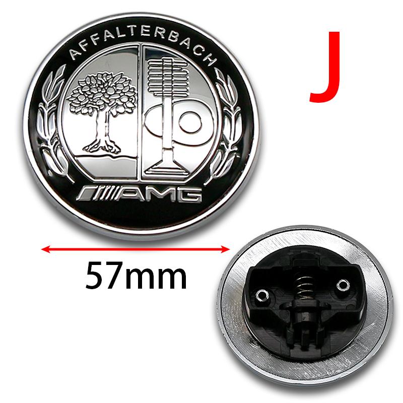 AAVX1 1pc 57mm ABS Car Front Hood Logo Emblem for Mercedes Benz AMG W204 W205 W212 W213 W177 W246 GLA GLC CLA Bonnet Badge Accessory