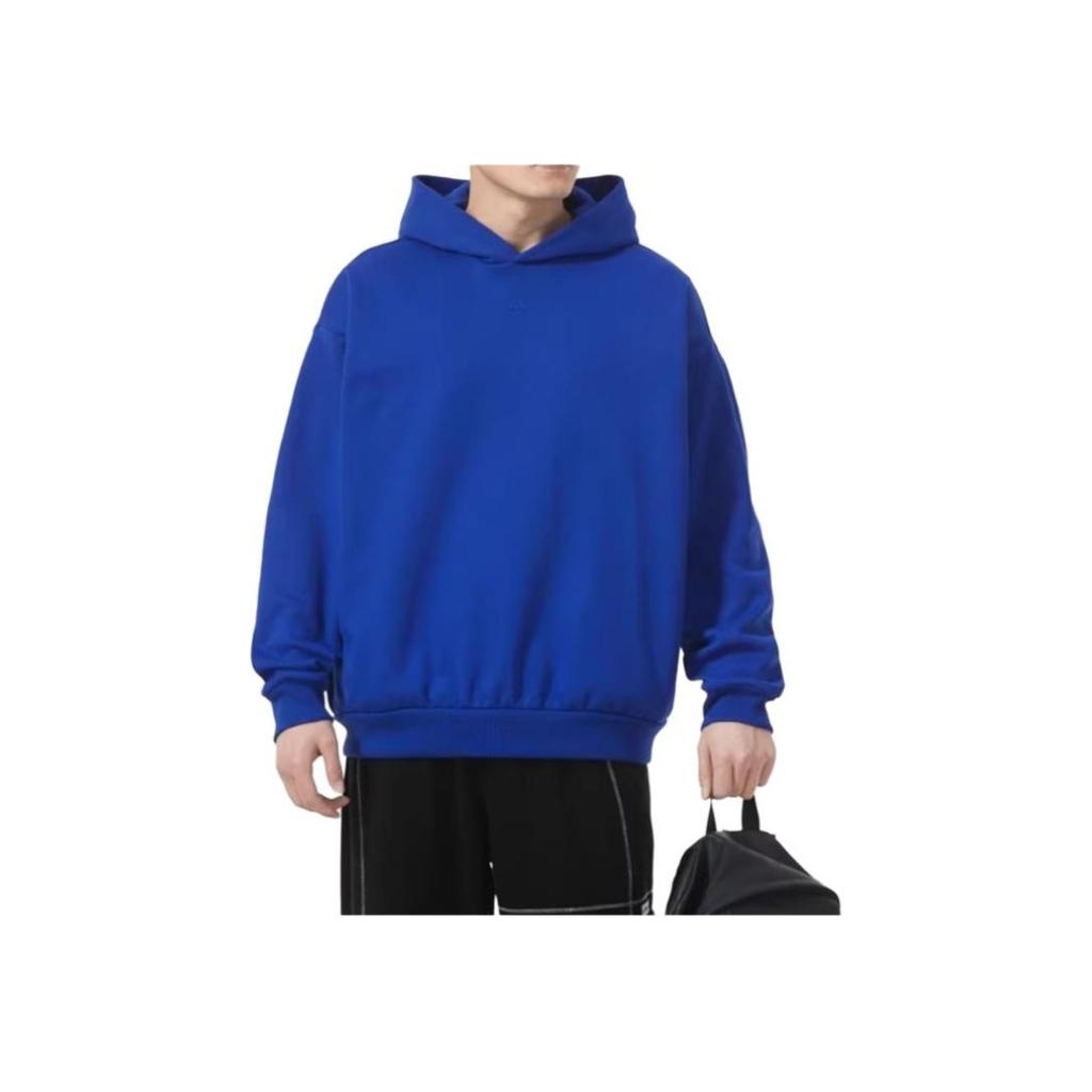 Adidas The 2024 Collection Chapter 2 Series Letter Logo Plush-Lined Hoodie Unisex Hoodie Bright-Blue IX1961