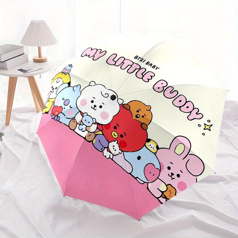 1pc BT21 BABY MY LITTLE BUDDY Umbrella with Plastic Handle,Suitable for All Seasons Home Travel Outdoor UmbrellaM1148