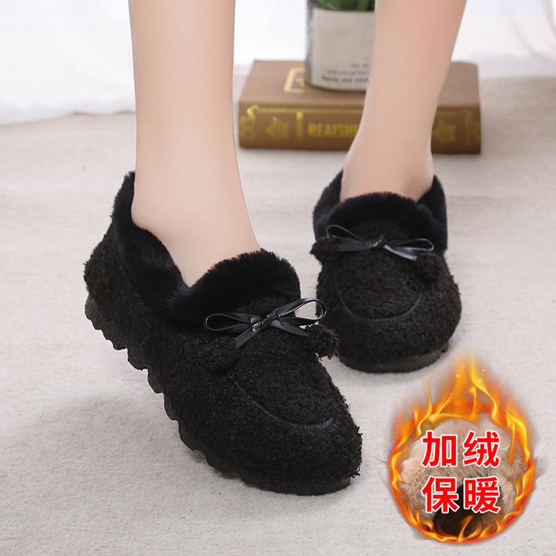 Soft-soled velvet cotton slippers Winter cotton shoes Warm and thickened mother shoes Waterproof cotton shoes