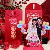 Chinese Red Envelopes Creative 3D Pop Up Lucky Money Pocket Hong Bao Chinese New Year Red Packet for Spring Festival Wedding