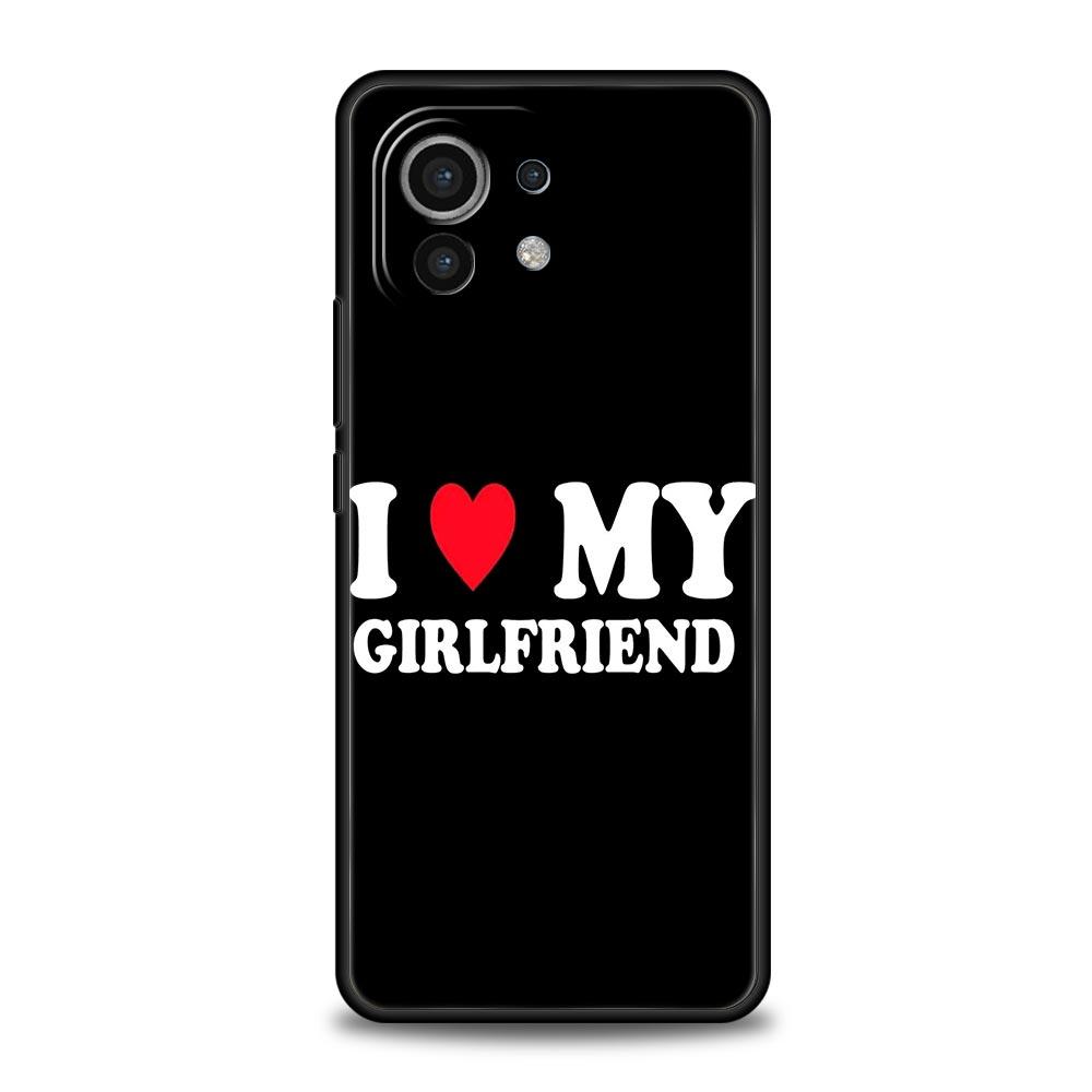 Чехол для телефона для Xiaomi Mi 15 14 14T 13T 12T Pro 12 13 11 Lite 5G 11T X6 X5 Pro Мягкий ТПУ Чехол Милый Я Люблю Свою Девушку Парня