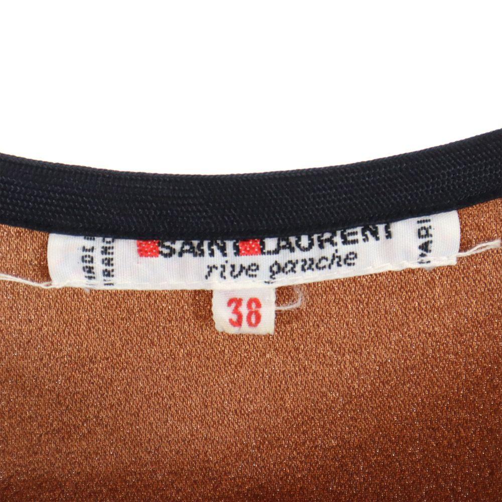 Saint Laurent Сделано во Франции Старый Длинный рукав Крой 38 Коричневый Наплечник Женский Б/у
