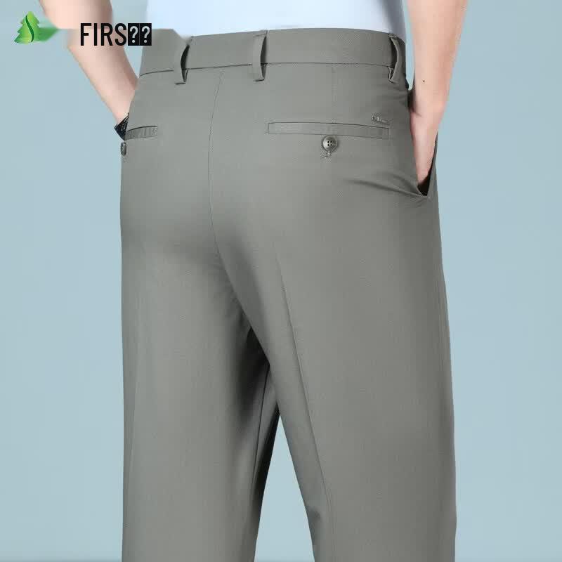 FIRS Men's Tencel Lyocell Blend Lightweight Straight Leg Casual Pants