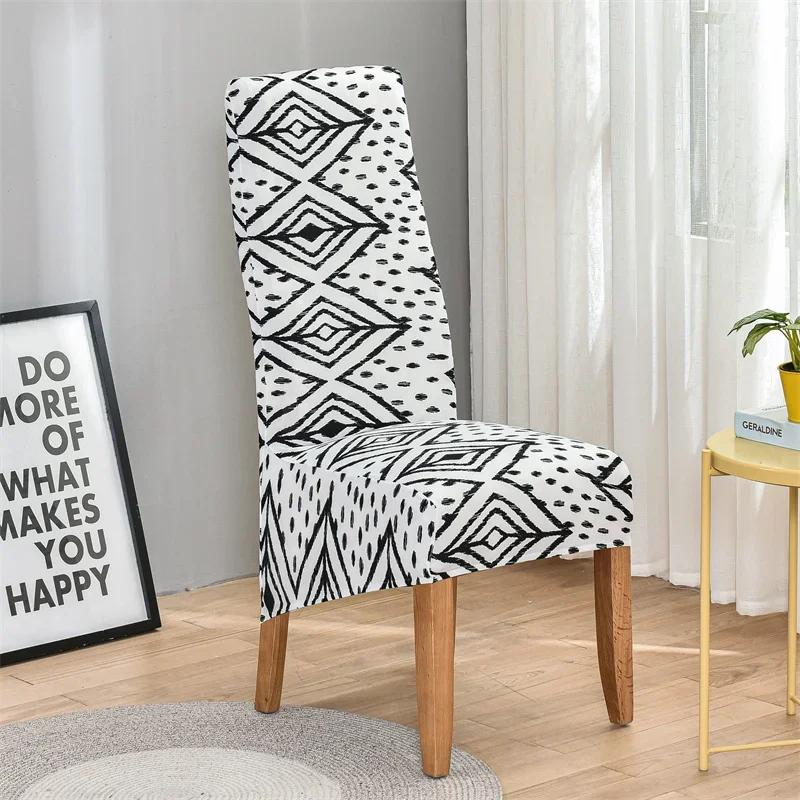 Чехол для стула из спандекса, эластичный, размер XL, чехлы для стульев с длинной спинкой, чехлы для сидений со спинкой для свадебных стульев для столовой и кухни