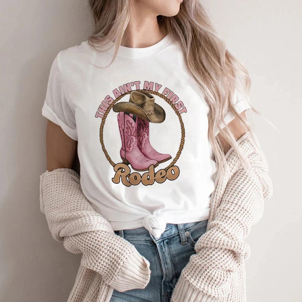 ZX TEE Футболка женская Ковбойка Летняя мода Девушка Сумка с принтом Женская футболка Повседневная с коротким рукавом Женская одежда Топ Футболка Белая футболка