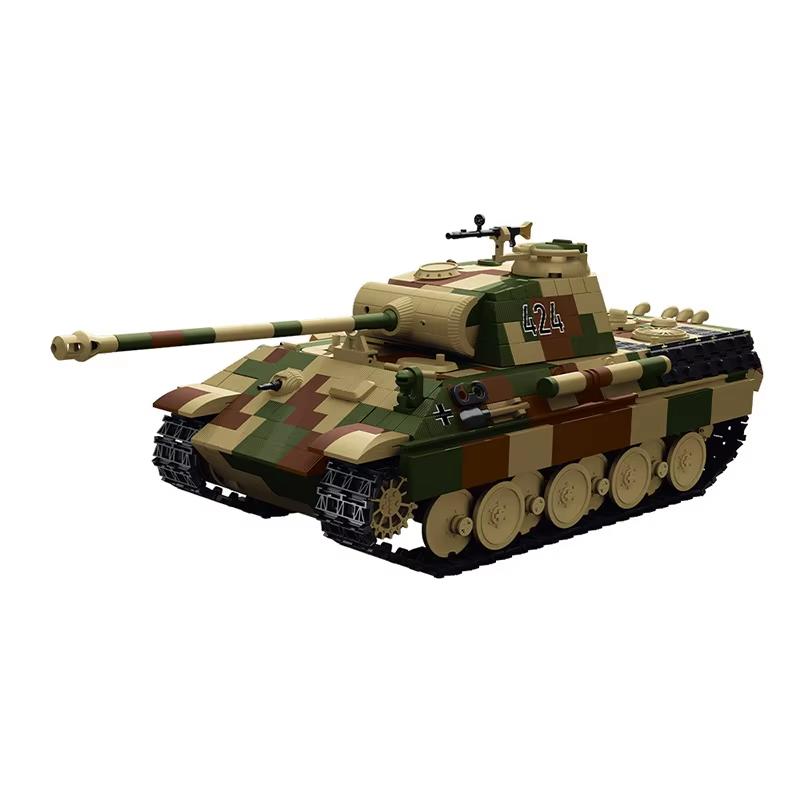 TK8002 Тяжелый танк Тигр Вторая мировая война Модель Военная серия Поле боя Игрушки для сборки своими руками Строительные блоки Праздничные подарки для мальчиков 1675 шт.