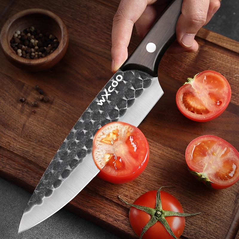 4PCS Kitchen Chef Knife Set Multipurpose Knife Utility Knife Barbecue Knife Stainless Steel Boning Knife