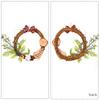 Charming Holiday Decor Bow Pinecone Lemon Berry Wreath For Festive Home Styling