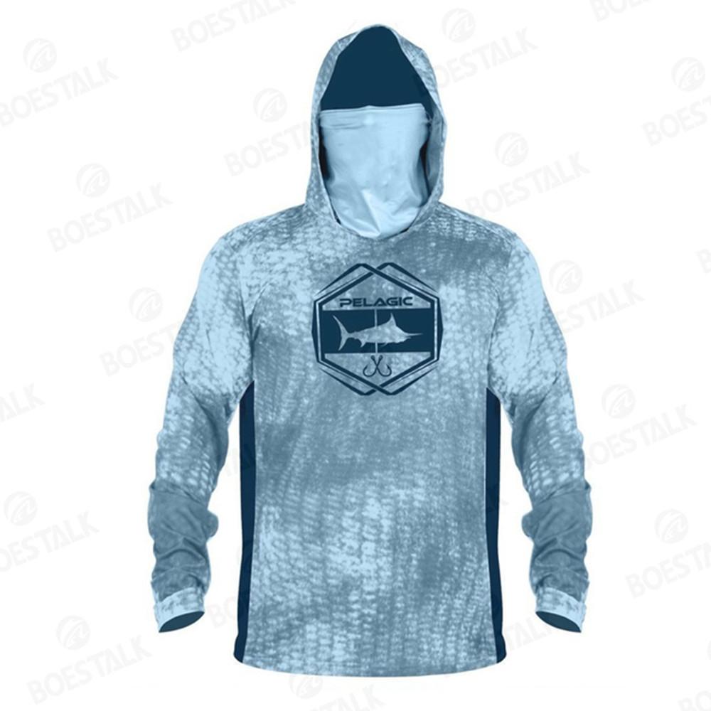 PELAGIC Men's and Women's Long Sleeve Breathable Sunscreen Hooded Fishing Suit Sea Fishing Boat Fishing Luya Fishing Suit Customization
