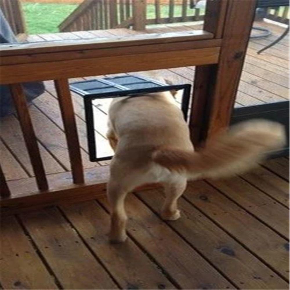 Lockable Pet Screen Door Mosquito Proof Sliding Door Screen Pet Tunnel Cat Door Hole Balcony