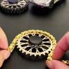 Stress Relief Metal Finger Wheel Spinner Chain Gear Mechanical Chain Alloy Round Fidget Spinner Stress Boredom Relief Toy