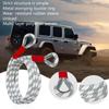 Tow Ropes For Trucks High-Density Weaving Towing Strap With 2 D-Ring Shackles Recovery Straps Offroad Snatch Rope Tow Truck