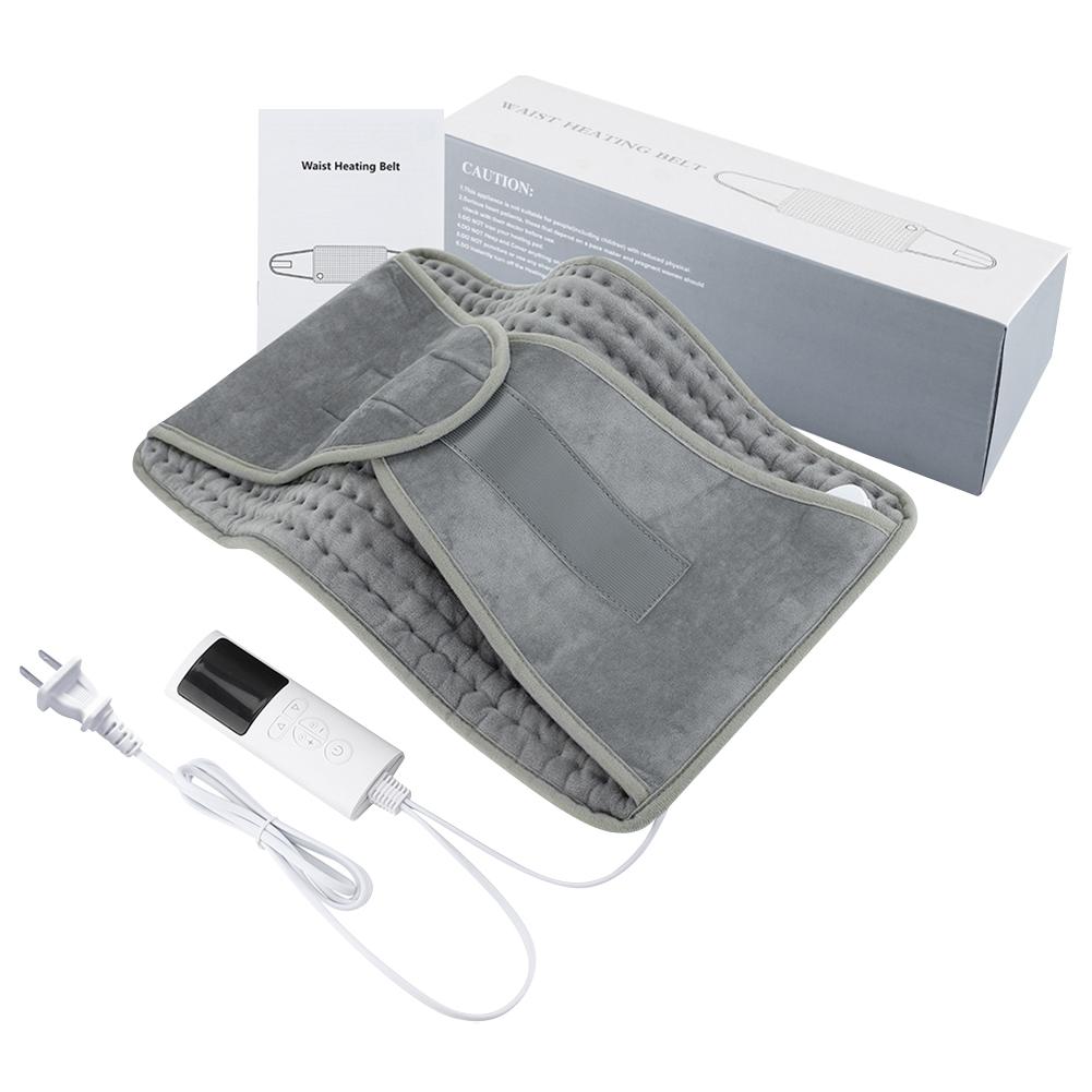 Electric Heating Waist Belt with 4 Timer Winter Heater Mat Auto Shut Off Back Heating Support Belt for Lower Back Period Stomach