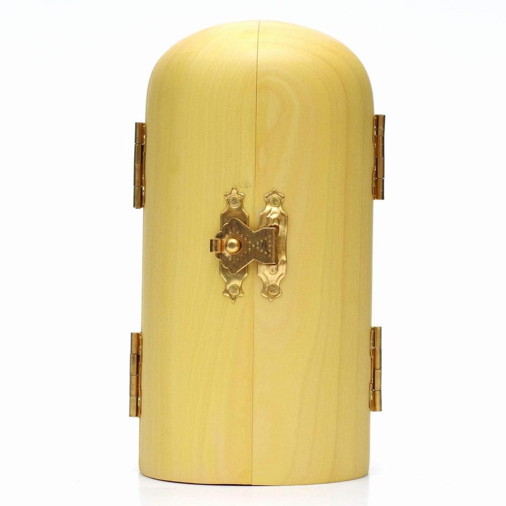 Amitabha Triad Seated Statue, Natural Boxwood, Approximately 10cm Tall, Wood Carving, Showing Amitabha, Kannon, and Seishi Bodhisattva, Three Open