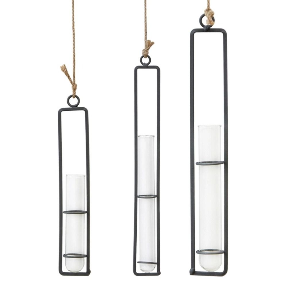 Thickened Hanging Glass Planter Wall Hanging Glass Vase Creative Test Tube Vases Home Decoration