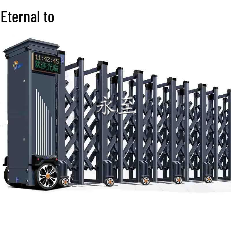 Автоматические раздвижные ворота безрельсовые из алюминиевого сплава