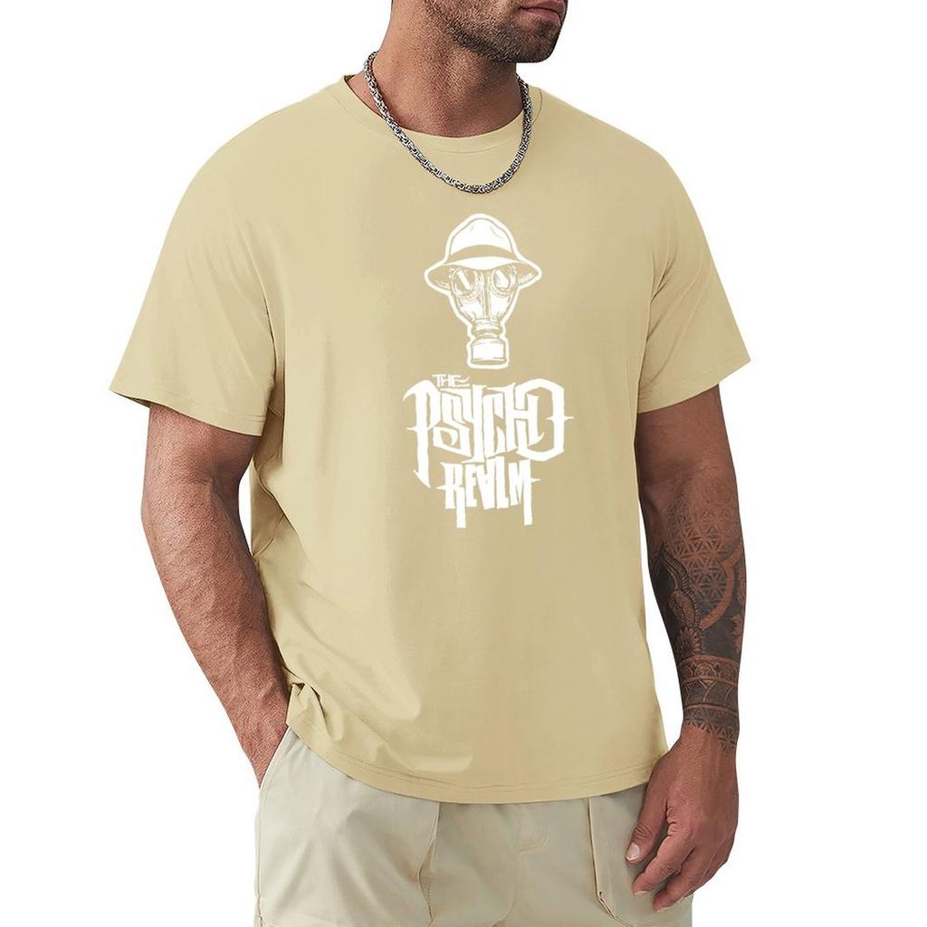 Мужская футболка Streetwear Psycho Realm летний топ тяжеловесы хиппи одежда милая одежда мужчина Повседневная Высокое качество мужская футболка хлопок