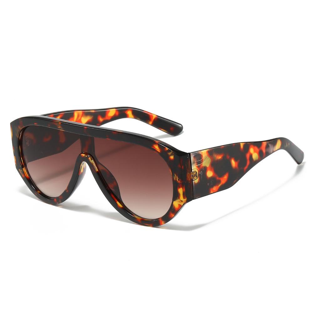 1PC New Large Frame Fashion Glasses European and American Personalized Conjoined Sunglasses for Men and Women