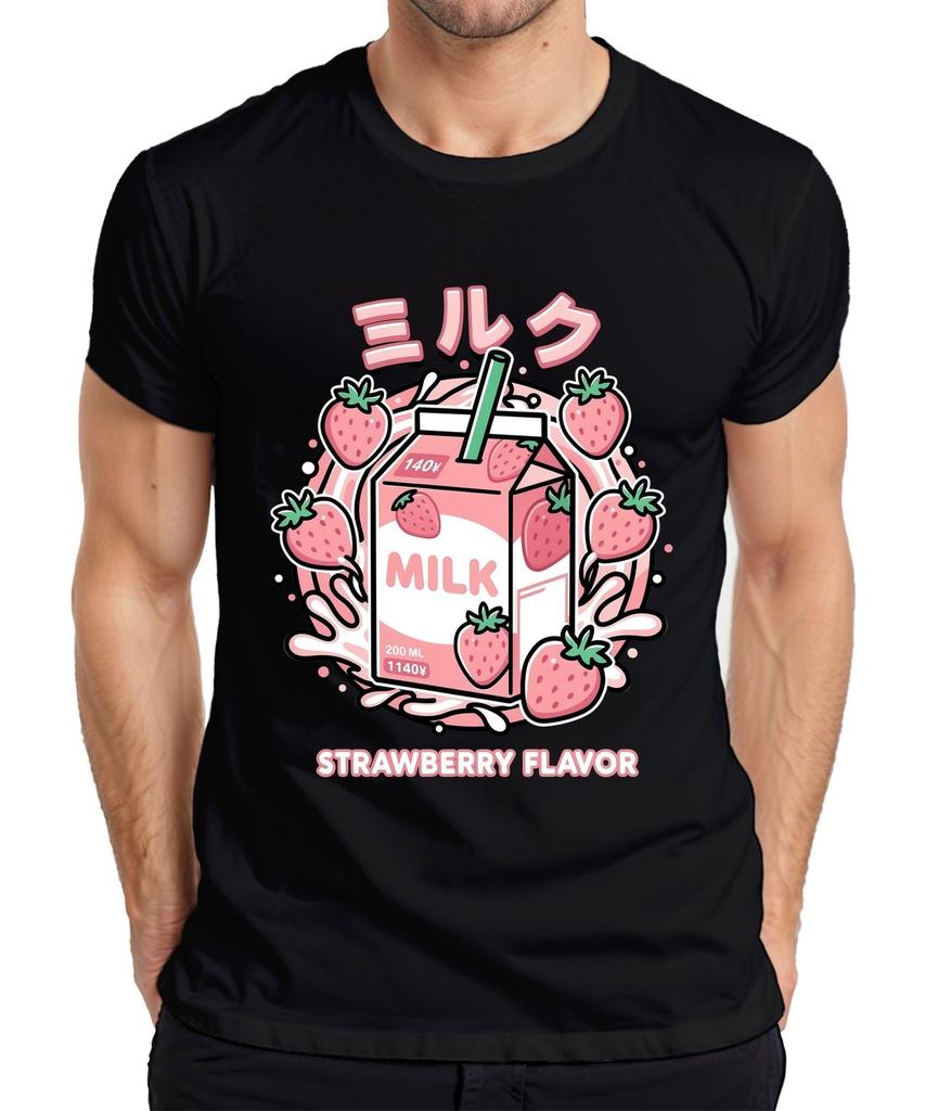 Strawberry Flavor Milk Japanese Kawaii Strawberry Milk Otaku 90s Men's T-Shirt