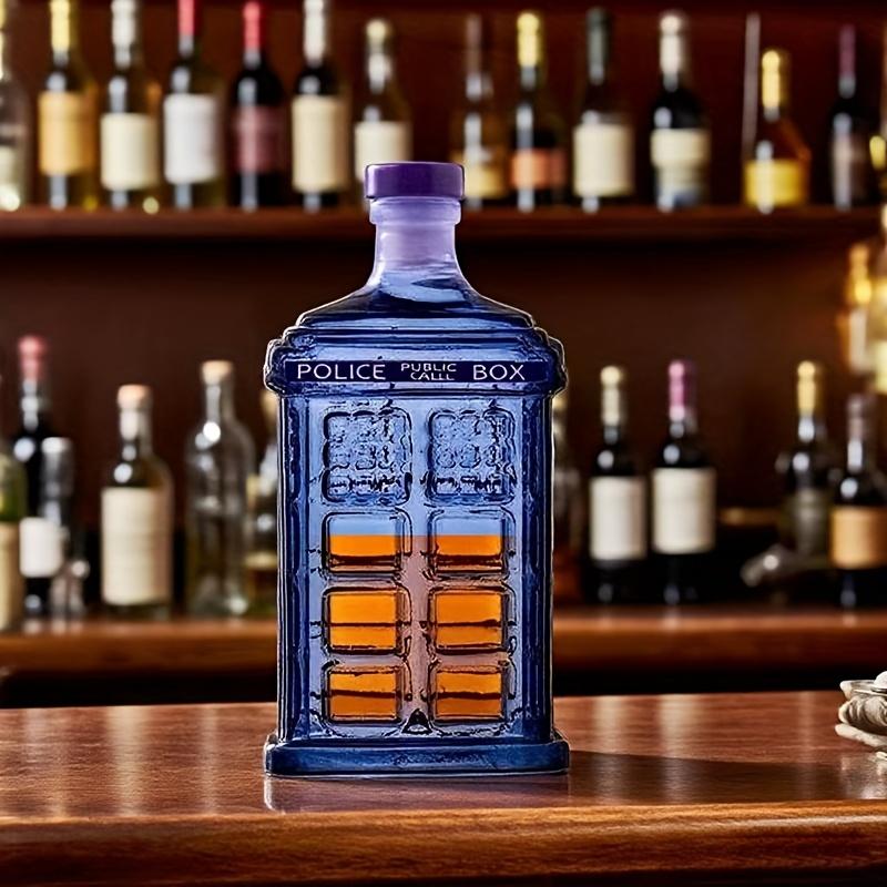 Креативно оформленный декантер для вина в форме полицейского участка, уникальная бутылка для виски объемом 300 мл, мини-портативный дозатор для алкоголя