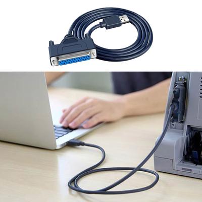 Кабель для принтера USB 2.0 - параллельный адаптер DB25 Параллельный кабель-адаптер для принтера с разъемами на винтах-барашках Передача данных