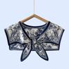 Summer Thin Fake Collar Small Silk Scarf Women'S Korean Version Of Versatile Ins Trendy Shirt With Vest T-Shirt With Shoulder Shawl Autumn