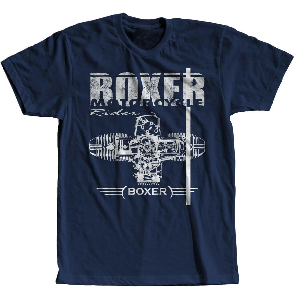 Boxer Motorcycle Engine Motorrad Racing T-Shirt Fashion Short-Sleeve Casual Tee Shirt Men Cotton Tshirt Streetwear Harajuku