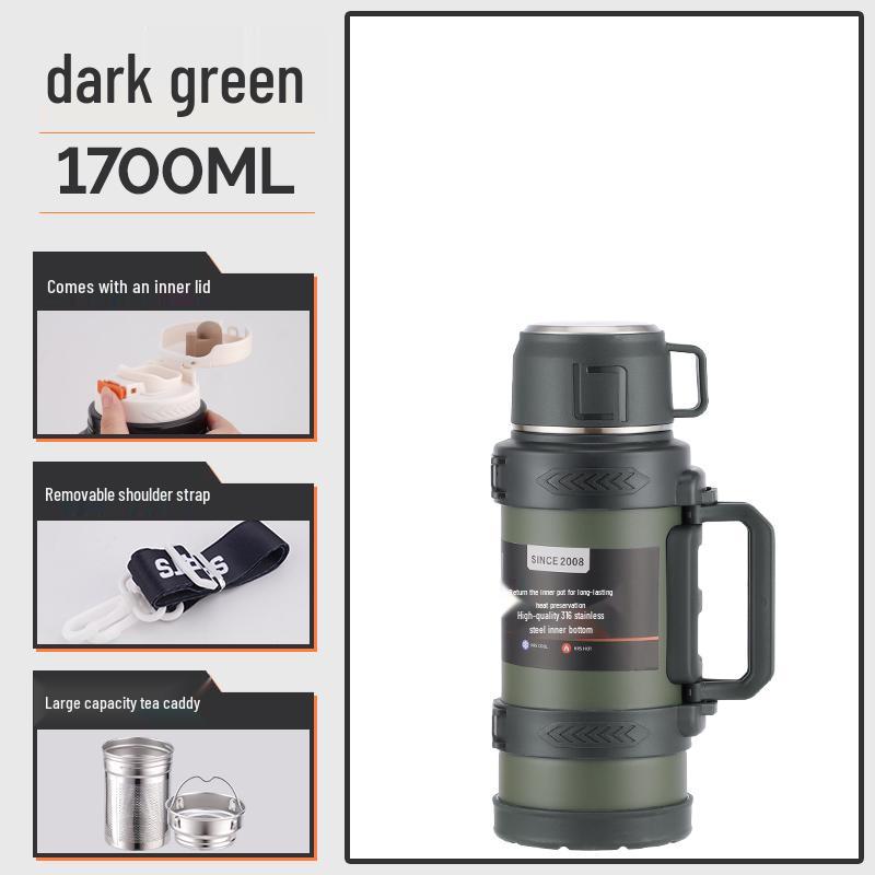 Large Stainless Steel Insulated Thermos Flask for Outdoor, Car, Home, and Dorm Use