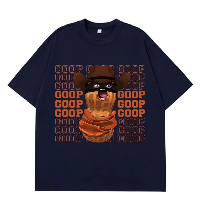 The Burnt Peanut Goop Funny Meme Graphic Teeshirt Unisex Unisex Harajuku Tshirts Summer Shortsleeve Casual Hiphop Loose Tshirts