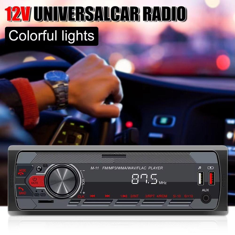 12 В Bluetooth Автомобильный MP3-плеер Светодиодный дисплей Автомобильный MP3-плеер Аудио Автомобильное FM-радио Автомобильная модификация