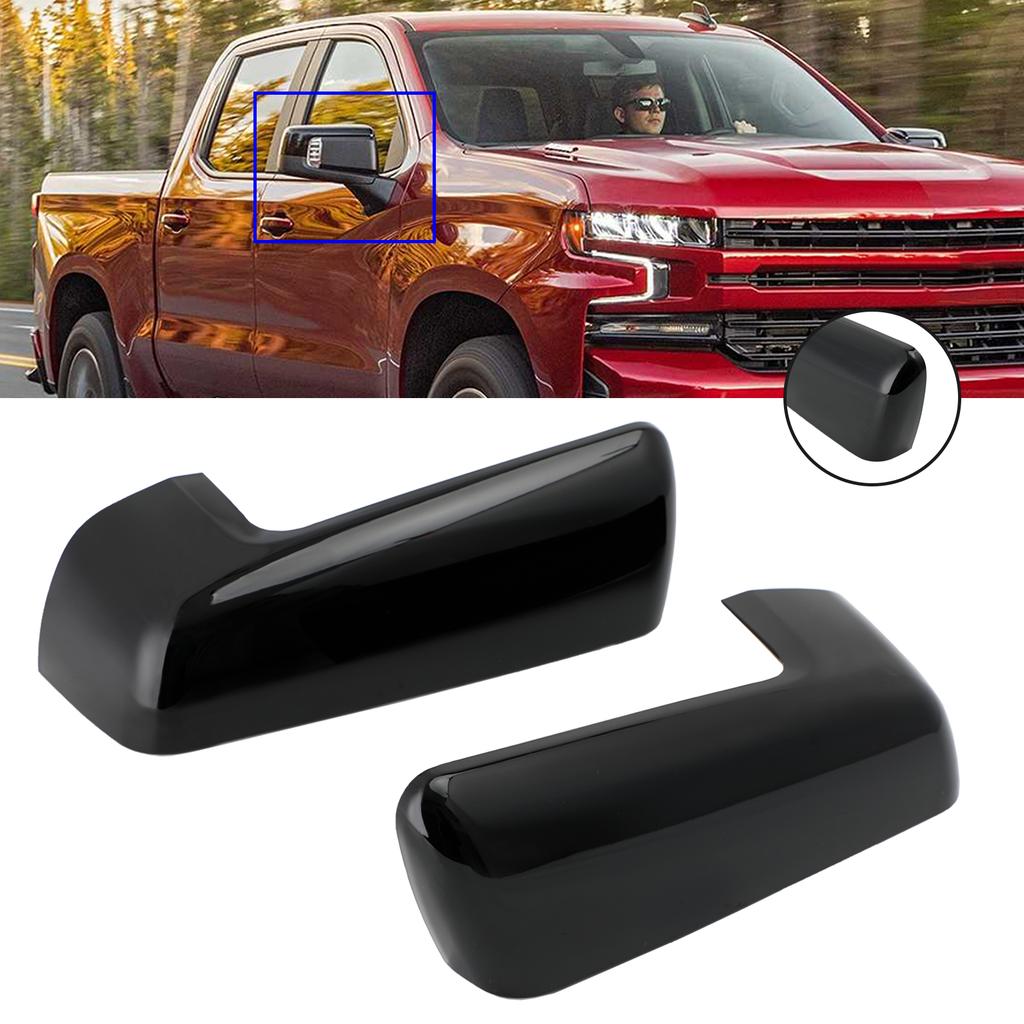 Глянцевый черный накладки на зеркала, аксессуары для Chevy Silverado 1500 2019-2022