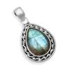 Labradorite Gemstone 925 Sterling Silver Pear Shape Birthstone Handmade Pendant For Women & Girls