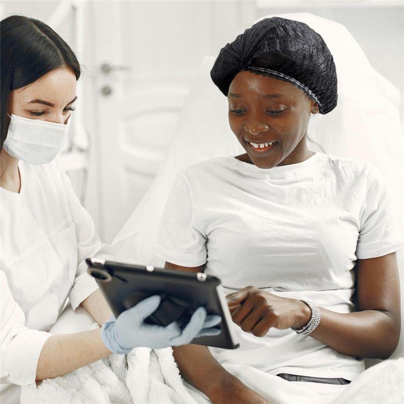 A04V Bulk 21In Hair Covers 500Pc Disposable Hair Nets Bouffant Caps Haircovers Dust Cap Hairnets For Food,Nurses Labs