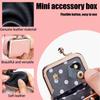 1P Мини-шкатулка для украшений из натуральной кожи, органайзер для женщин - Мини-футляр для ювелирных изделий, небольшой дорожный кошелек для монет, органайзер для хранения