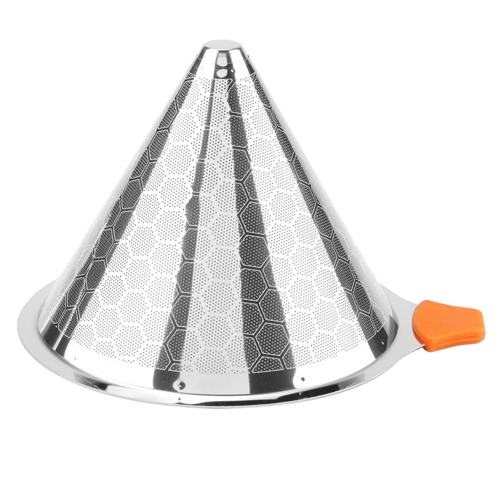 Stainless Steel Coffee Dripper Reusable Coffee Mesh Strainer Pour Over Coffee