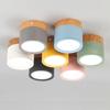 Светодиодные светильники Downlights 5W 7W 10W 12W 15W Macaroon Ceiling Nordic Wood Grain Surface Mounted Spotlights Indoor Lobby Living Room Bedroom
